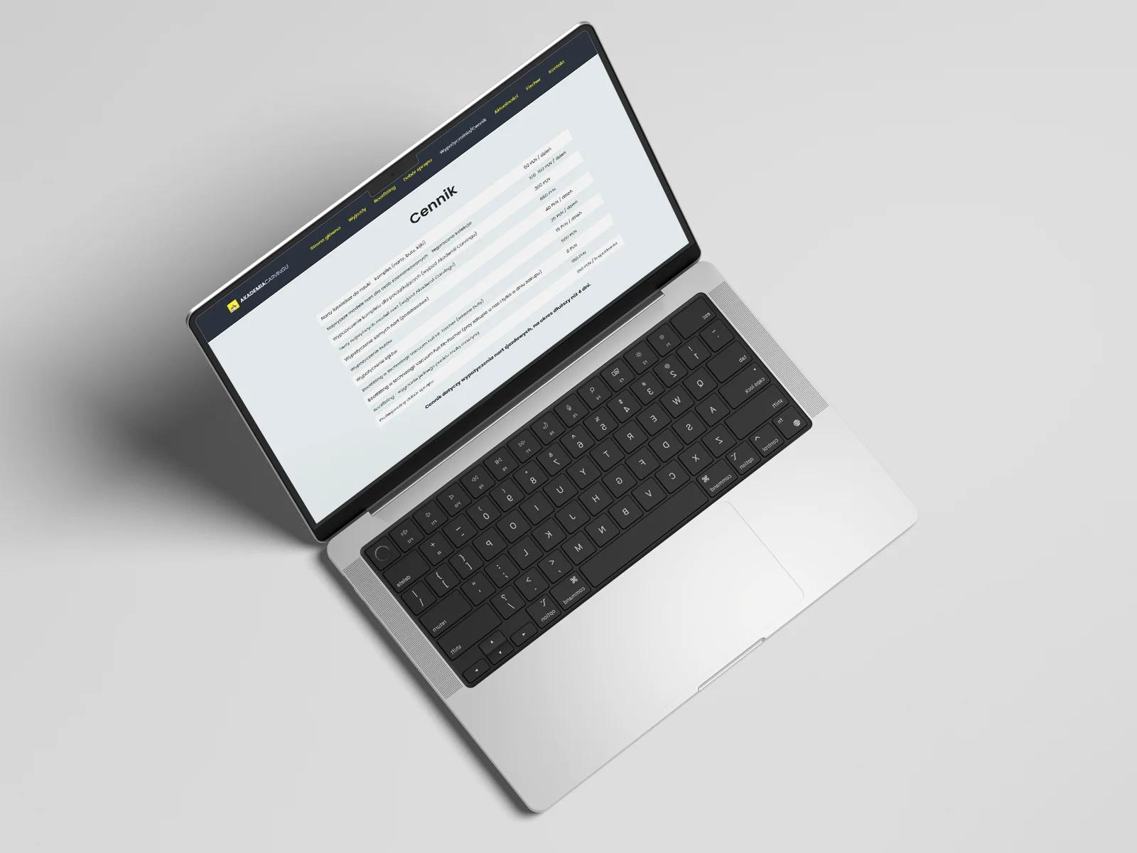 Strona internetowa Akademii Carvingu — zdjęcie 2